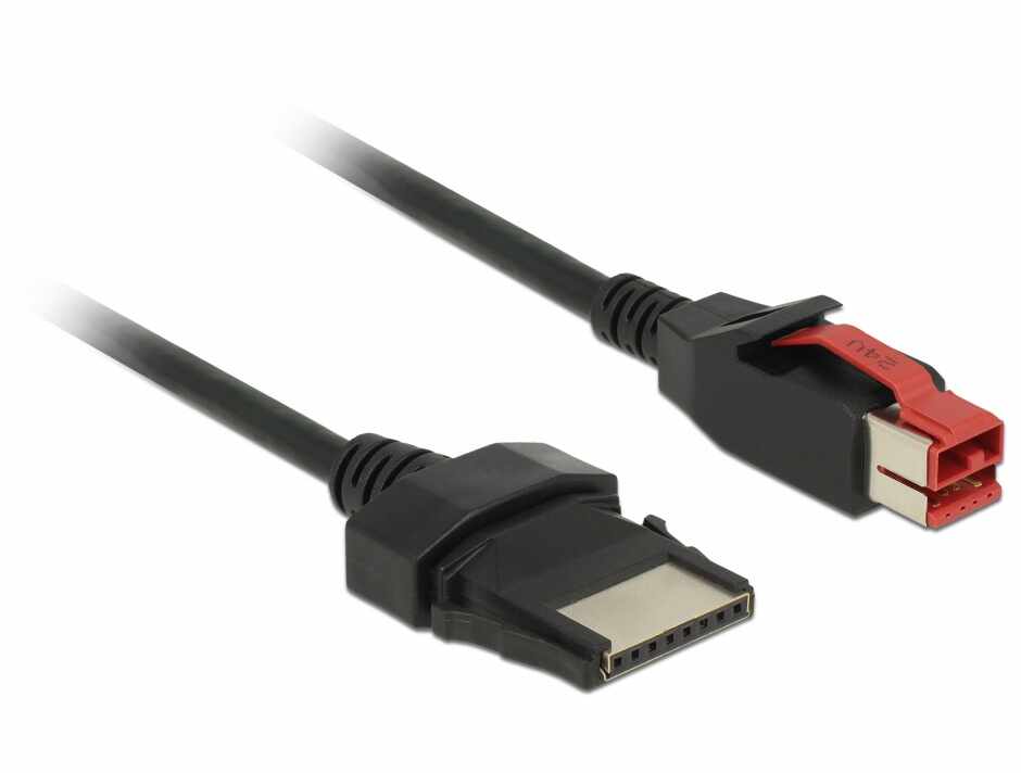 Cablu PoweredUSB 24 V la 8 pini 1m pentru POS/terminale, Delock 85477