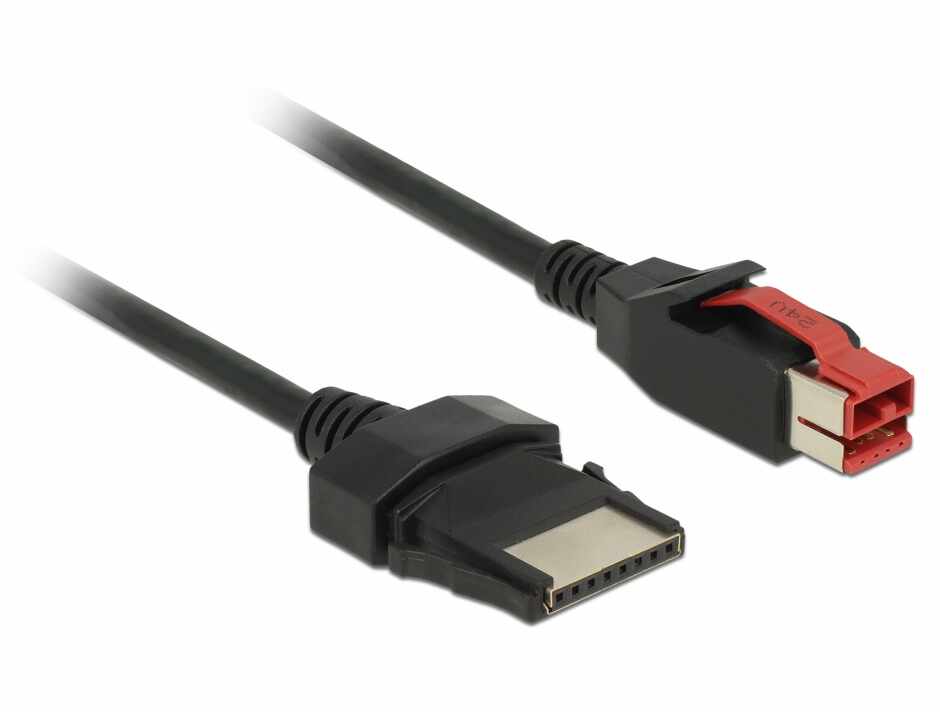 Cablu PoweredUSB 24 V la 8 pini 2m pentru POS/terminale, Delock 85478