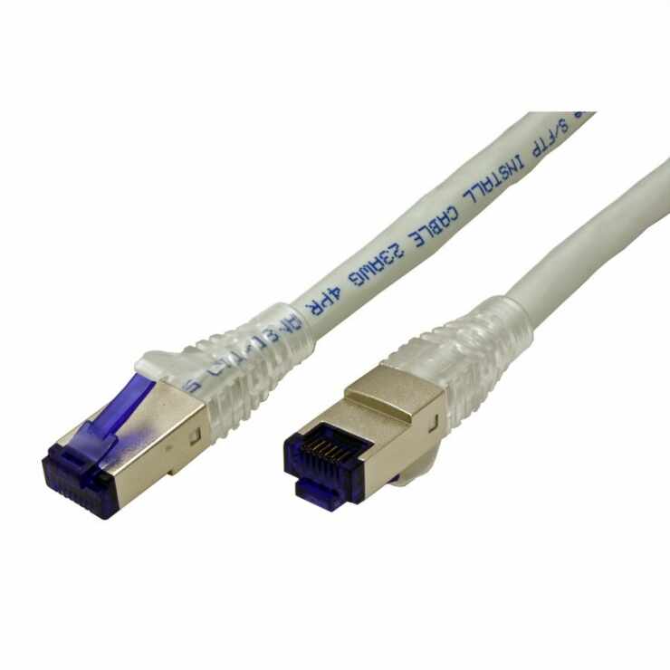 Cablu retea S-FTP cat 6A fir solid Gri 30m, Roline 21.15.0871