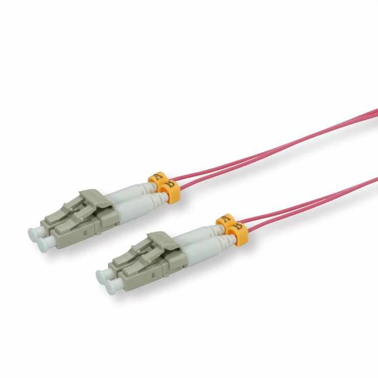 Cablu slim Fibra optica LC- LC OM4 violet 3m, Roline 21.15.9263
