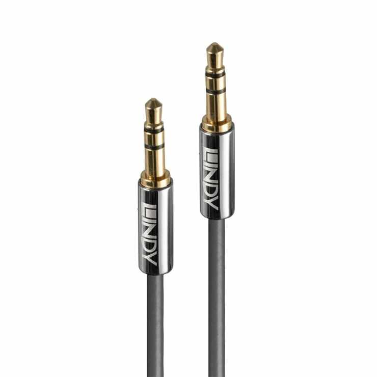 Cablu audio jack stereo 3.5mm CROMO LINE T-T 5m, Lindy L35324
