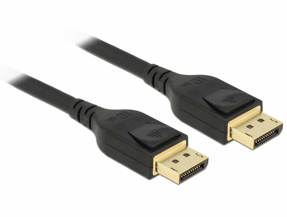 Cablu Displayport 8K / 4K@ 240Hz (DP 8K certificat) T-T 5m Negru, Delock 85663