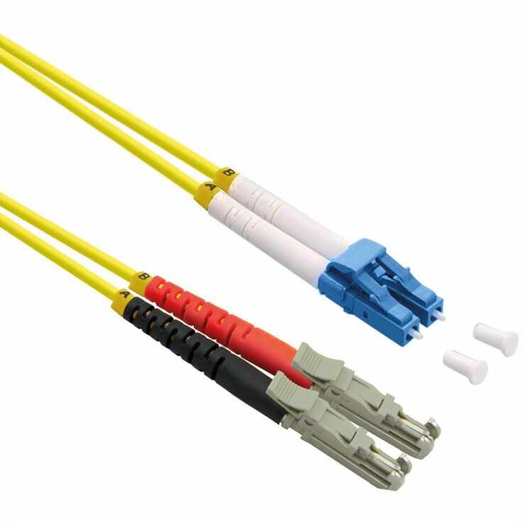Cablu fibra optica duplex LSH APC - LC UPC, LSOH, Galben 10m, Roline 21.15.9517