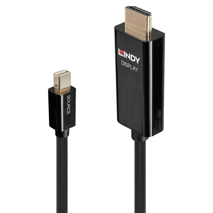 Cablu Mini DisplayPort 1.2 la HDMI v2.0 4K T-T activ 2m, Lindy L40912