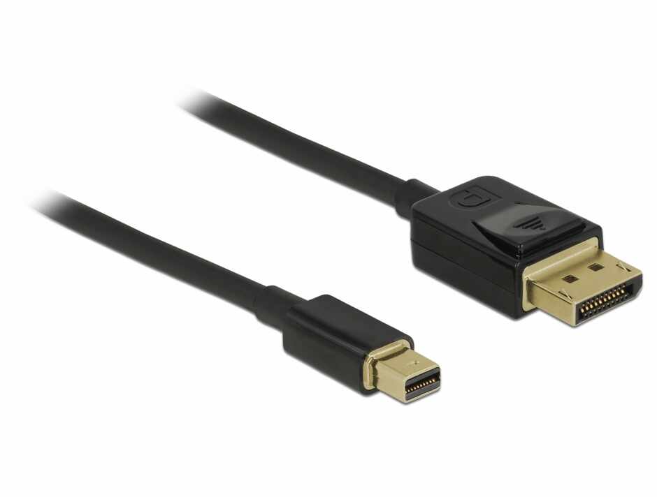 Cablu Mini DisplayPort la DisplayPort 8K 60Hz (certificat DP 8K) T-T 1m Negru, Delock 84927
