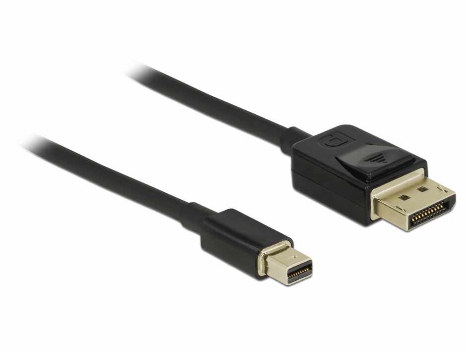 Cablu Mini DisplayPort la DisplayPort 8K 60Hz (certificat DP 8K) T-T 2m Negru, Delock 84928