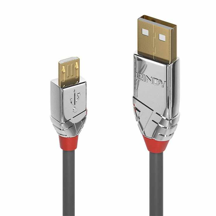 Cablu USB 2.0 la micro USB-B Cromo Line T-T 3m, Lindy L36653