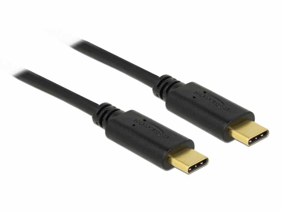 Cablu USB 2.0 Tip C la tip C T-T 2m 5A E-Marker, Delock 83324