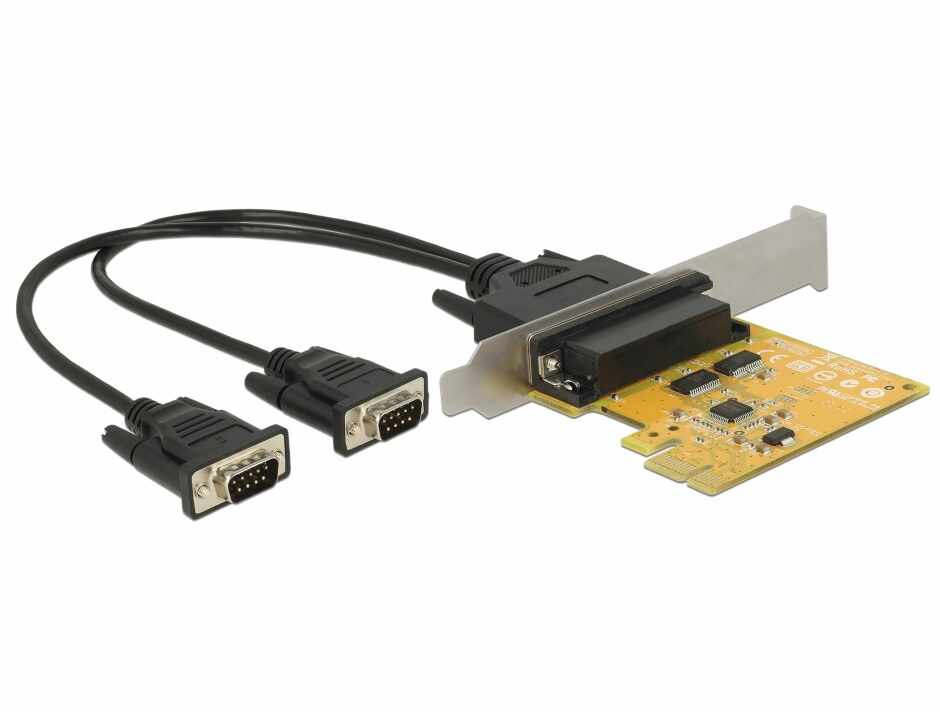 PCI Express la 2 x Serial RS-232 high speed 921K protectie ESD, Delock 62996