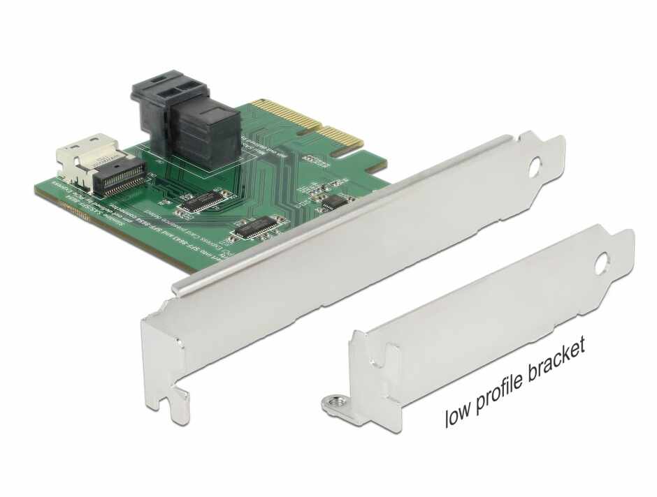 PCI Express U.2 NVMe la 1 x SFF-8654 4i + 1 x SFF-8643 LPFF, Delock 89923