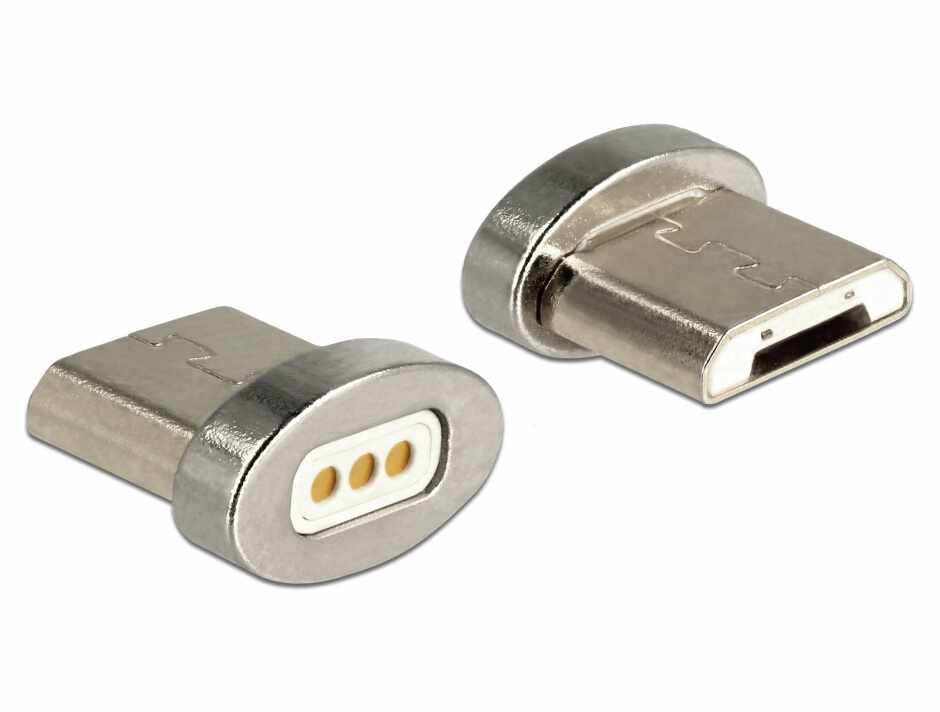 Adaptor magnetic pentru incarcare micro USB-B pentru 85705/85725, Delock 65929