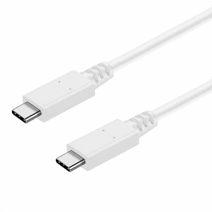 Cablu USB-C 3.1 Gen 2 cu Emark 20V5A T-T 0.5m Alb, Value 11.99.9052