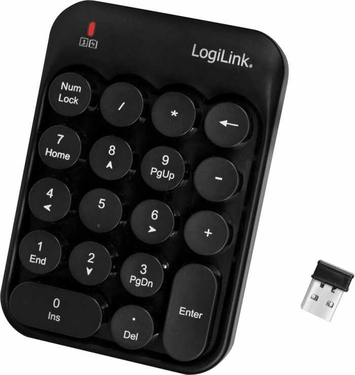 Tastatura numerica wireless Negru, Logilink ID0173
