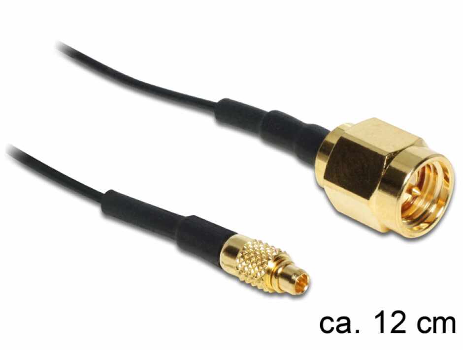 Cablu SMA Plug la MMCX Plug 120mm, Delock 88471