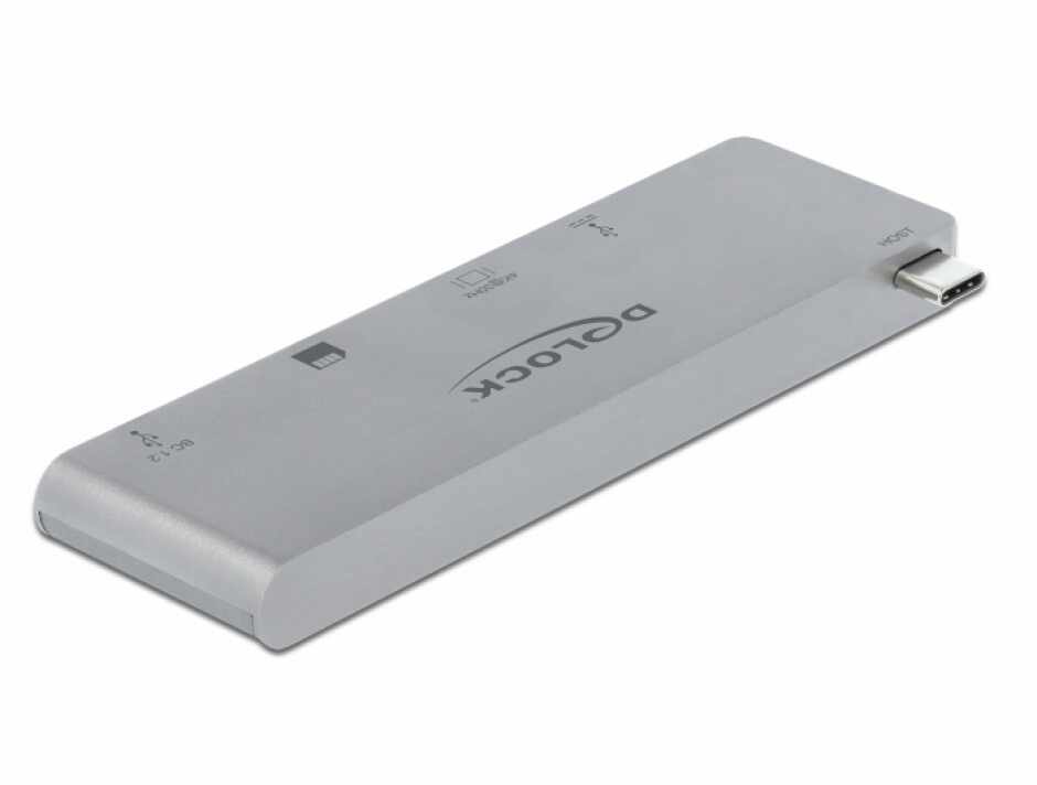 Docking Station pentru MacBook USB 3.1-C la HDMI / 1 x SD / 1 x micro SD cu PD 3.0, Delock 87745