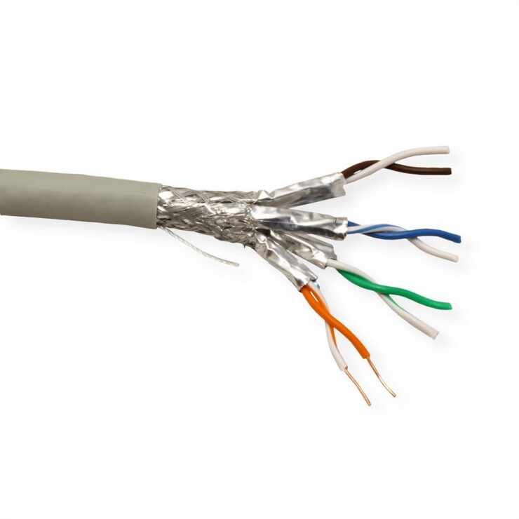 Rola cablu de retea S/FTP Cat.6A (Class EA) fir solid, 300m, Roline 21.15.0884