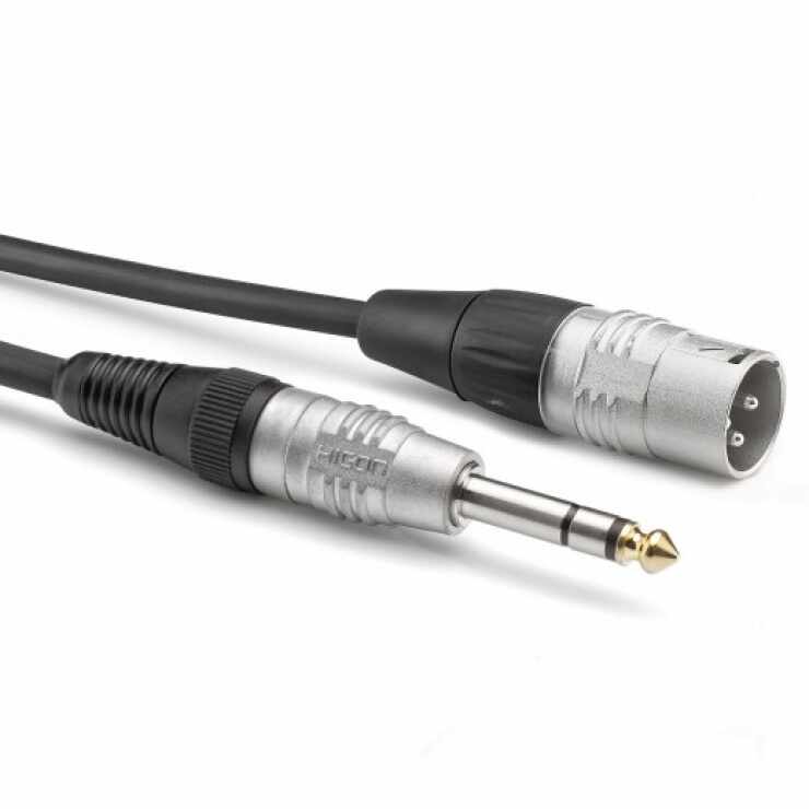 Cablu audio jack stereo 6.35mm la XLR 3 pini T-T 6m, HBP-XM6S-0600