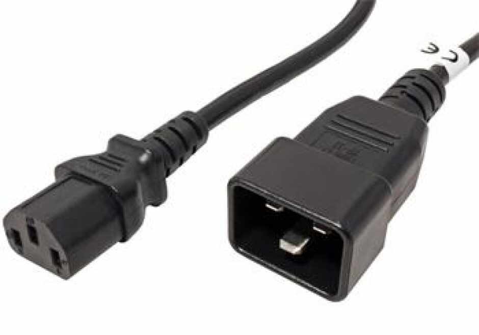 Cablu de alimentare IEC320 C13 la C20 3m Negru, kpsb3