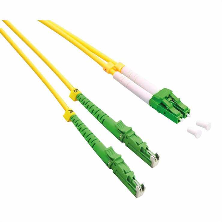 Cablu fibra optica Jumper Duplex OS2 LSH - LC APC Polish, LSOH, Galben 3m, Roline 21.15.9483