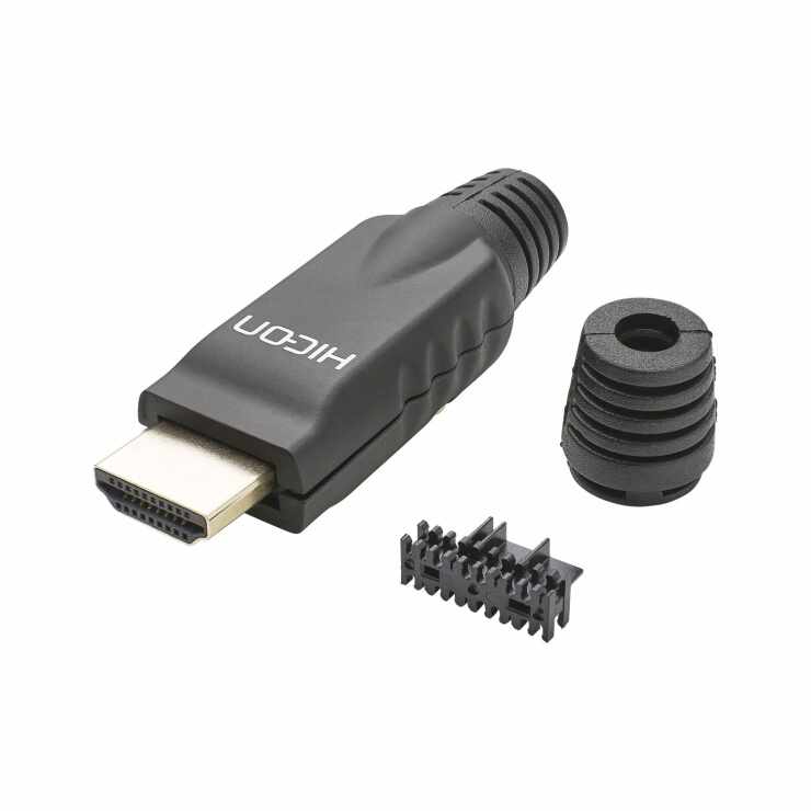 Conector de lipit metalic HDMI-A tata, HICON HI-HD-M