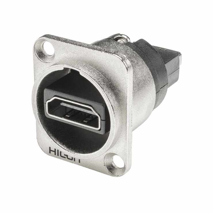 Conector HDMI-A mama tip D montare masa/panou, HICON HI-HDHD-FFDN