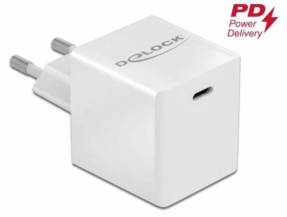 Incarcator priza 1 x USB-C PD 3.0 compact 40W, Delock 41446