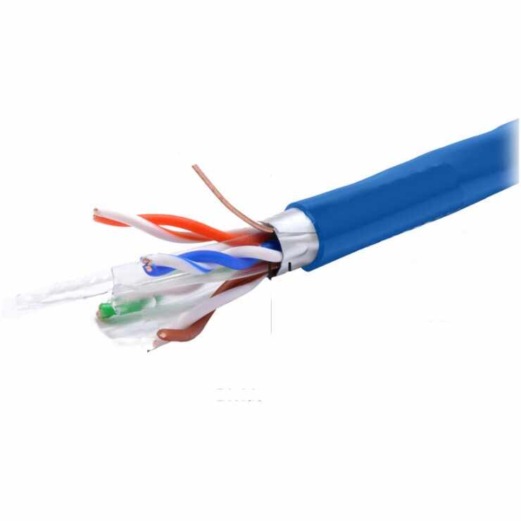 Rola cablu de retea RJ45 305m FTP cat.6 CU Albastru, TE088587