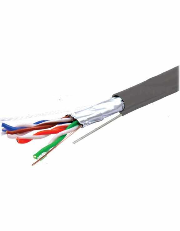 Rola cablu de retea RJ45 FTP cat. 5e cu sufa CU 305m Gri, TE088584