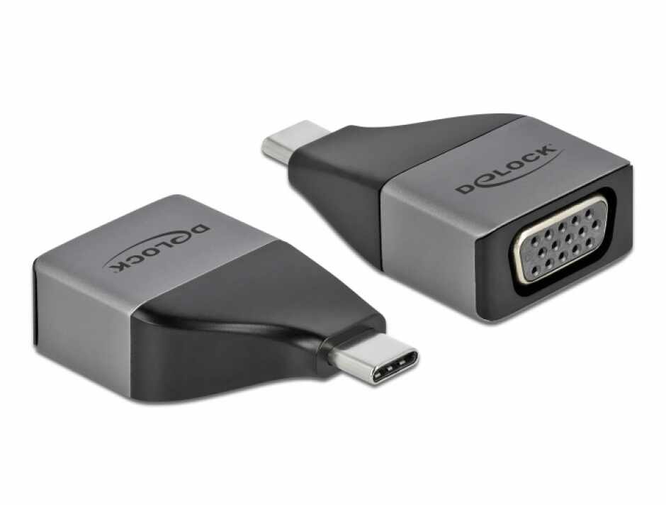 Adaptor USB 3.2-C Gen1 la VGA (DP Alt Mode) 1080p, Delock 64002