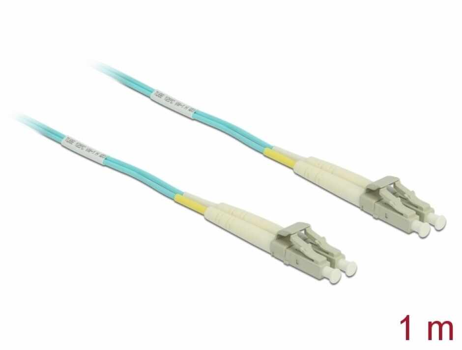 Cablu fibra optica LC- LC Multi-mode OM3 1m, Delock 86558
