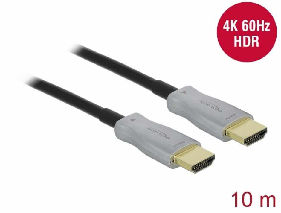 Cablu optic activ HDMI 4K60Hz HDR T-T 10m, Delock 85010