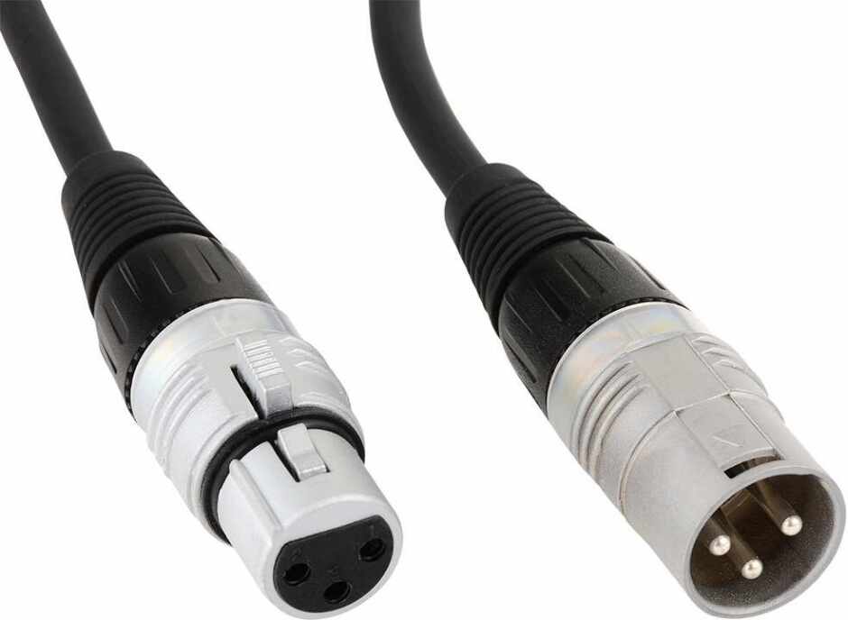 Cablu prelungitor XLR 3 pini T-M Negru 15m, SGHN-1500-SW