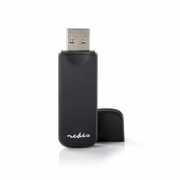 Cititor de carduri USB 3.2 la microSD/MMC / SD, Nedis CRDRU3100BK