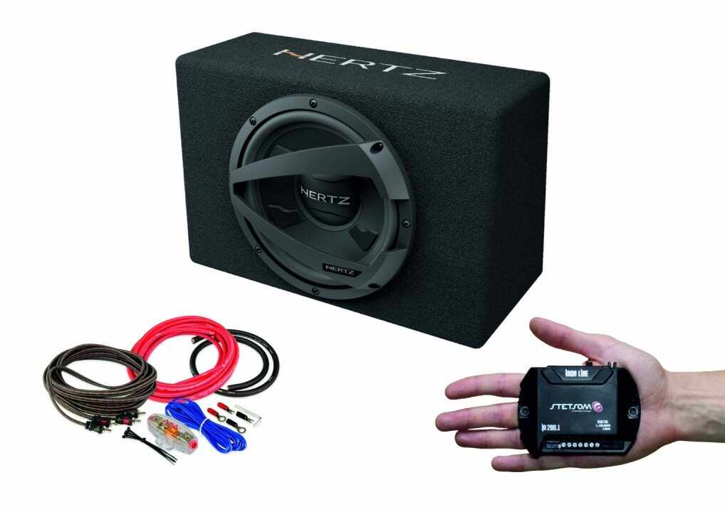Pachet Subwoofer auto Hertz DBX 25.3 + Amplificator Stetsom IR 280.1 + kit de cabluri complet
