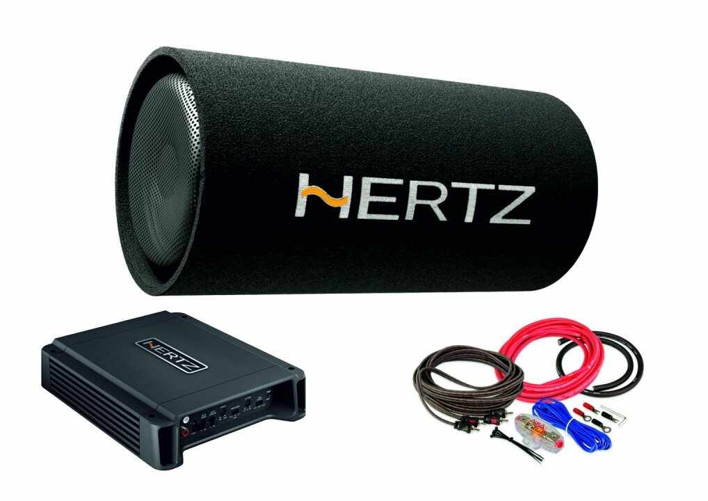 Pachet Subwoofer auto Hertz DST 30.3B + Amplificator Hertz HCP 2 + kit de cabluri complet